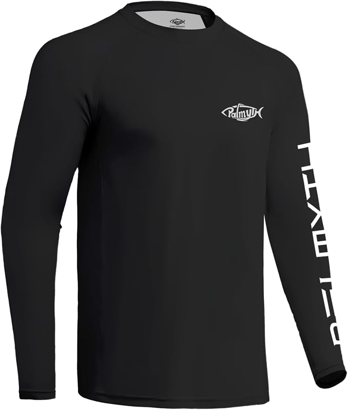 Palmyth Fishing Shirts for Men Long Sleeve UPF 50+ T Shirt Sun Protection | Quick Dry, Sun Protection, Myth-Cool Fabric, Fish Print, Moisture Wicking, Stretchy, Breathable, Fishing,Boating,Outdoor Wear