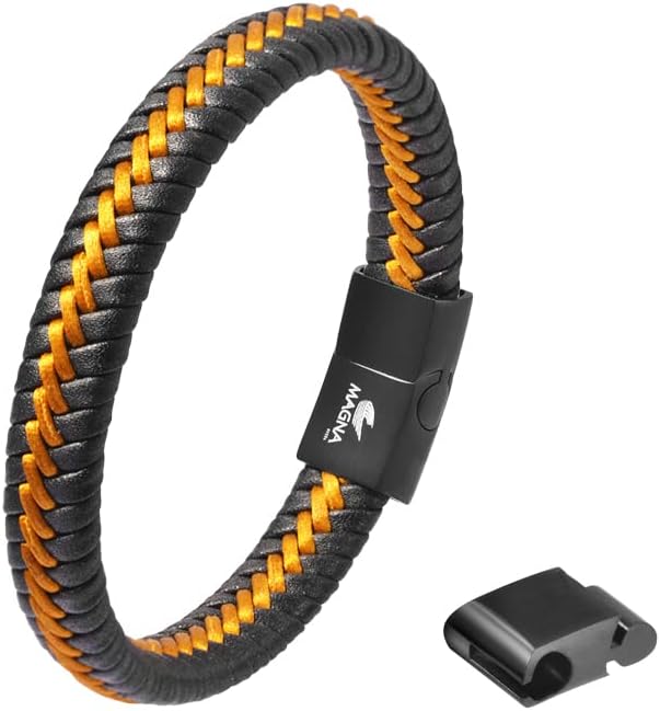 Men's Braided Genuine Leather Cord Bracelet