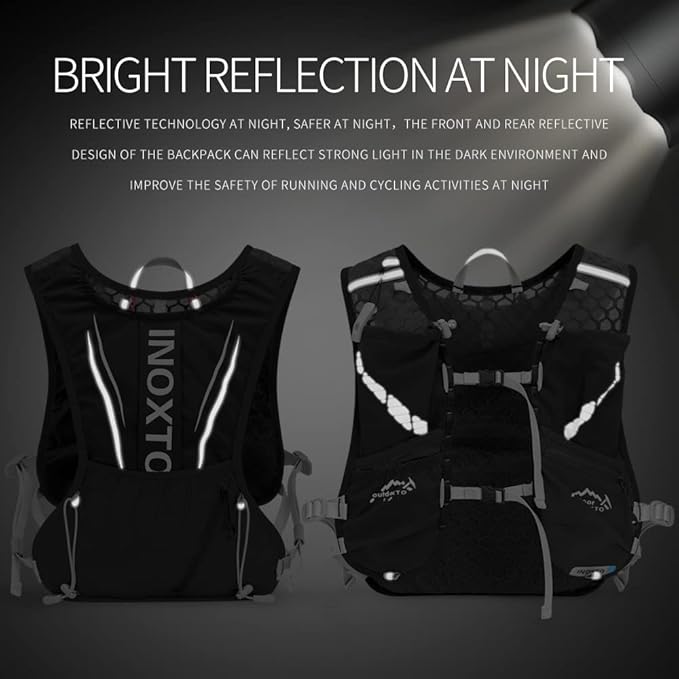 IX INOXTO Running Hydration Vest for Men Women Water Backpack for Running 3L Running Hydration Pack for Trail Running Marathon Race Hiking