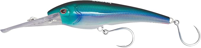 Nomad Design DTX Minnow with Patented Autotune System - Distressed Baitfish Swimming Action, BKK Diablo