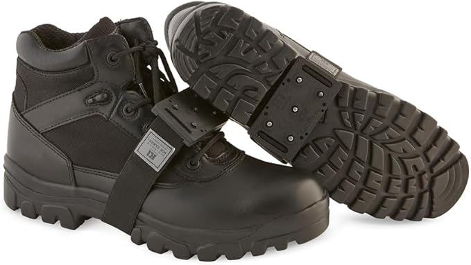 K1 Mid-Sole Ice Cleats for Men & Women - Rotatable Traction Aids For Winter Snow - Low Profile - Black