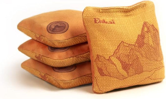 Elakai Cornhole Bags All Weather Dual Sided Slick and Stick Travel Size and Weight Set of 4 Travel Size 4 in x 4 in