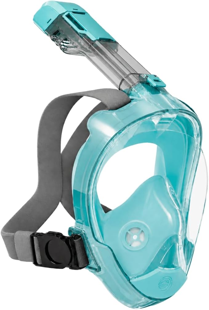 Seaview 180 Sport Full Face Snorkel Mask Adults, 180 Degree Panoramic View, Anti Fog, Dry Top Snorkeling Gear for Adults & Youth with Detachable Camera Mount for Ocean, Beach & Travel