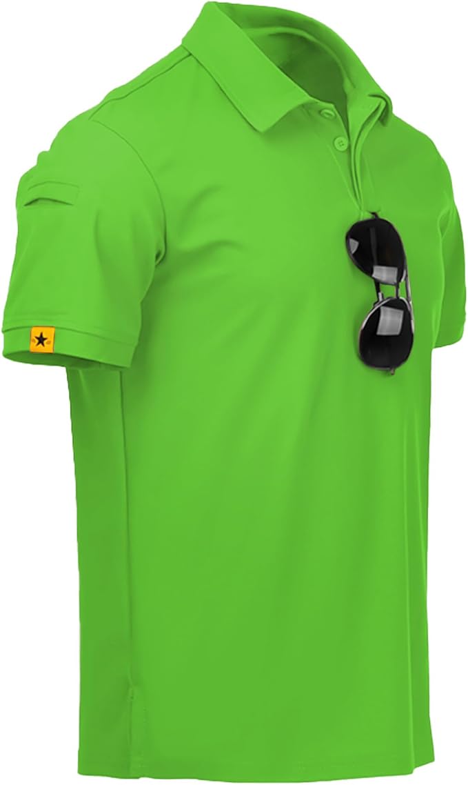 ZITY Mens Polo Shirt Short Sleeve Sports Tactical T-Shirt Athletic Golf Polos Daily Casual Stylish Collared Shirts for Men