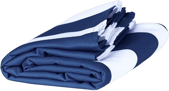 Dock & Bay Quick Drying Towel - for Sports & Gym - Compact, Lightweight - 100% Recycled - Includes Bag - Cabana - Navy, Medium (130x70cm, 51x27)
