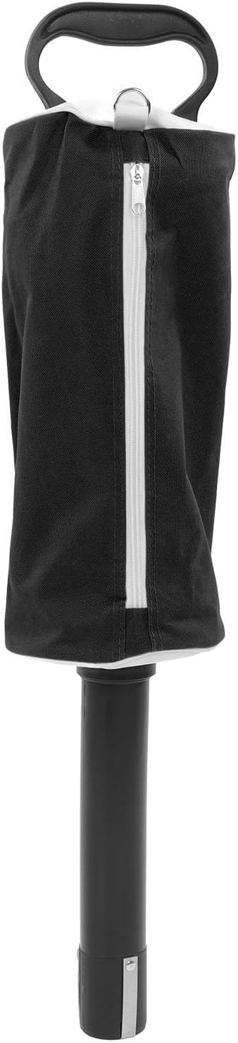 Golf Ball Retriever with Detachable Plastic Tube, Golf Balls Pickup Bag, Holds Up to 80 Balls, Rubber Handle for Easy Collection on Course or Practice Range