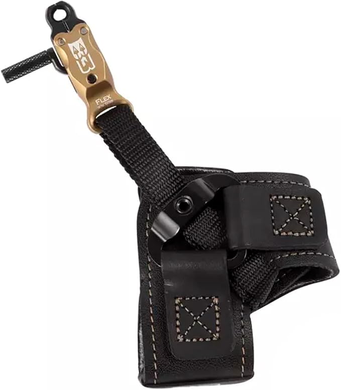 B3 Archery Alpha Double-Caliper Wrist Strap Archery Compound Bow Arrow Release Aid Trigger w/Adjustable Trigger Travel, Roller-Sear Double Stainless Steel Jaws, for Bowstring & String Loop Use
