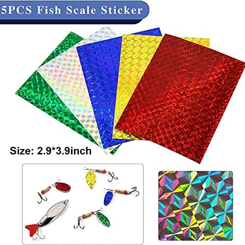Unpainted Fishing Lures Making Kit DIY Crankbaits Minnow Kit - 321/355pcs Blank Hard Bait Lure Set Include Pliers Treble Hook Split Rings Lure Eyes Stickers Making Supplies Make Your Own Fishing Lures