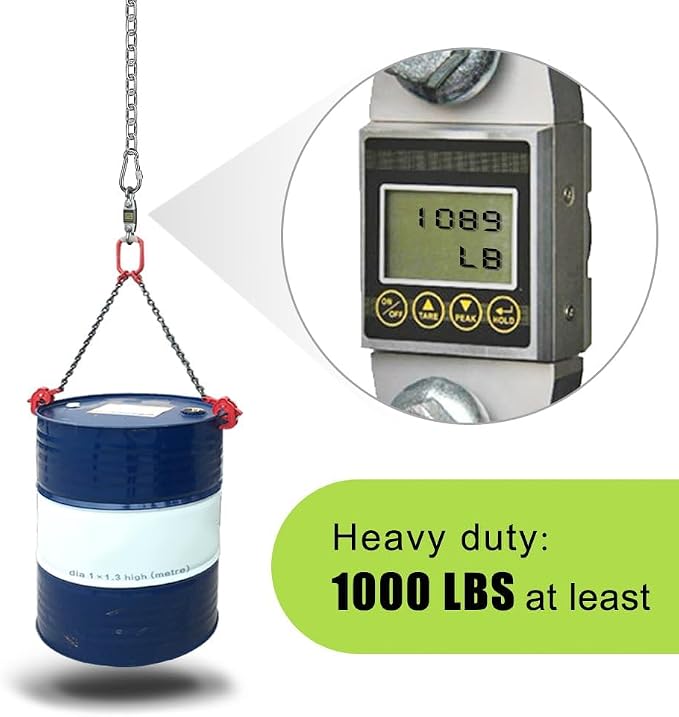 BeneLabel 1Pcs 29inch 304 Stainless Steel Hanging Chain with 4 Carabiners Hammock Chain Extender Chain for Swing, Heavy Bag, Hanging Chair, Porch Swing, Indoor & Outdoor 1000 LB Capacity