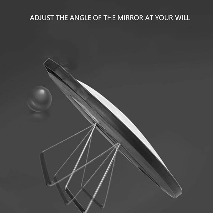 Golf Mirror, 360Degrees Full Swing Putting Convex 25cm/9.8in Diameter Practice Training Aid with Adjustable Angle Stable Stand for Beginners and Enthusiasts