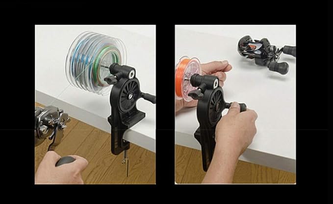 MIUSUK Multi-Function Fishing Line Winder Spooler Machine Station Casting and Spinning Reel Line Winder System Baitcaster Reversible Reel Fishingline Winder Equipment
