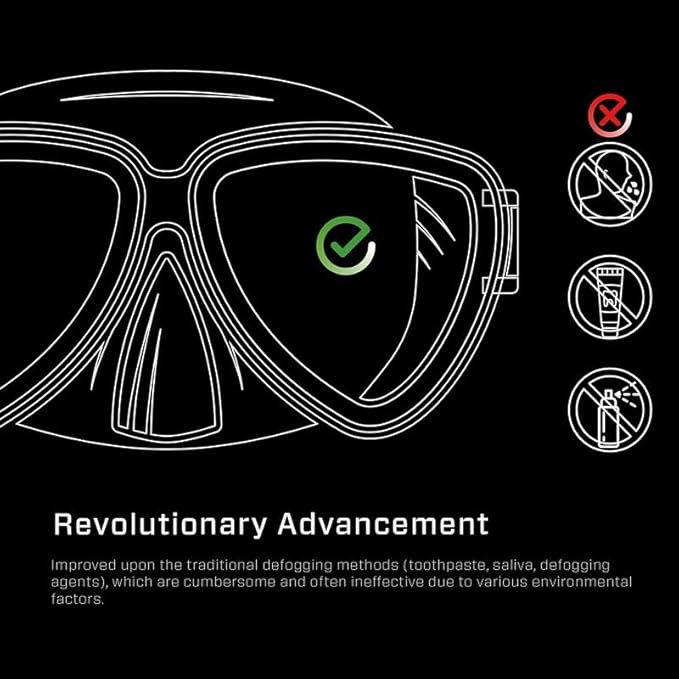 #270Pro - Pure Anti-Fog Film for Fourth Element Diving Masks for Scuba Diving, Snorkeling, Freediving