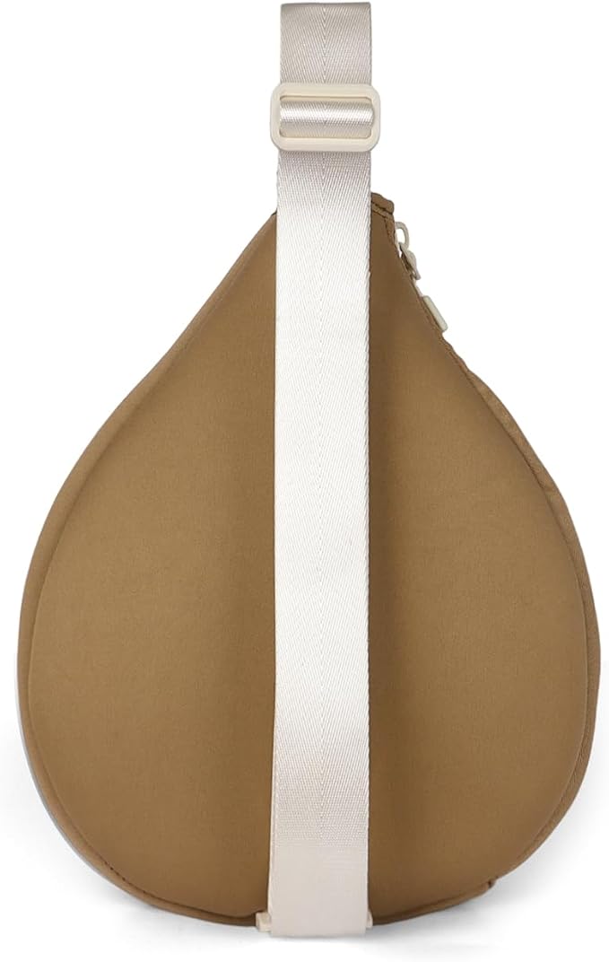 TOURBON Neoprene Padded Pickleball Paddle Sling Bag with Ball Holder Pouch, Sports Padel Racquet Pouch for Men and Women