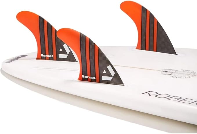 DORSAL Surfboard Fins Thruster 3 Set FCS Compatible with Carbon Honeycomb Hexcore