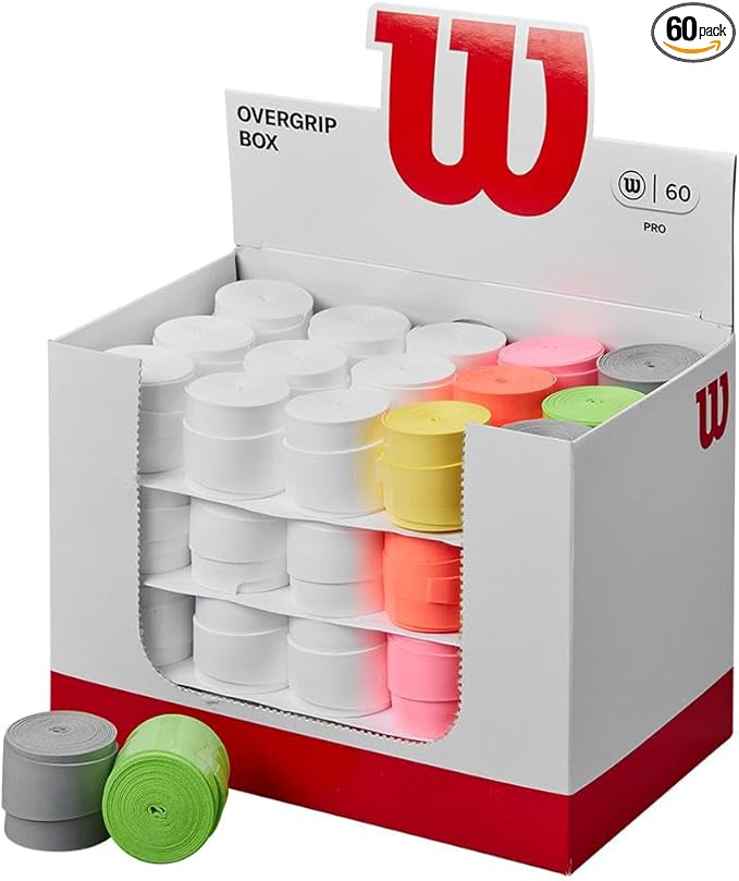 WILSON Pro Overgrip Assorted Box - 60 Pack, Assorted Colors