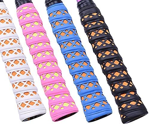 Double Layer Hollow Racket Overgrip, Super Absorbent Skid Resist Absorb Sweat Grip Tape, Handles Protection for Tennis Badminton Racquetball Squash Baseball