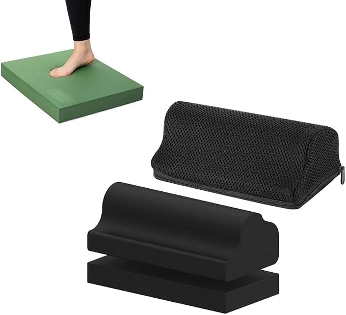 StrongTek Recovery Duo – Balance Pad & Cervical Neck Wedge for Therapy, Stretching, and Posture Relief