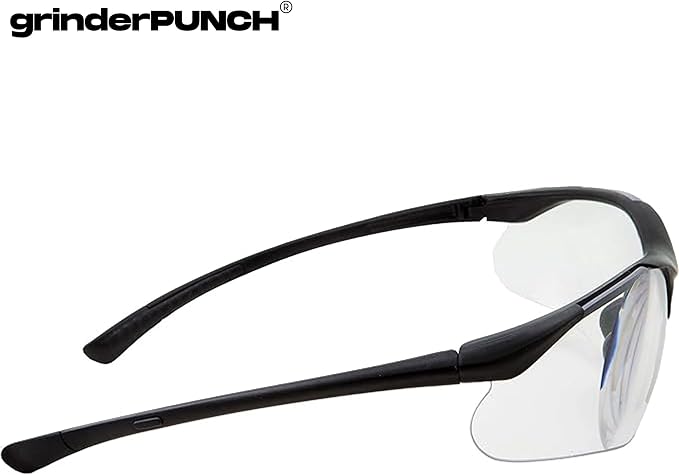 grinderPUNCH Full Lens Magnification Safety Glasses Readers ANSI Z87 Impact Resistant Diopter Magnifying Reading Glasses