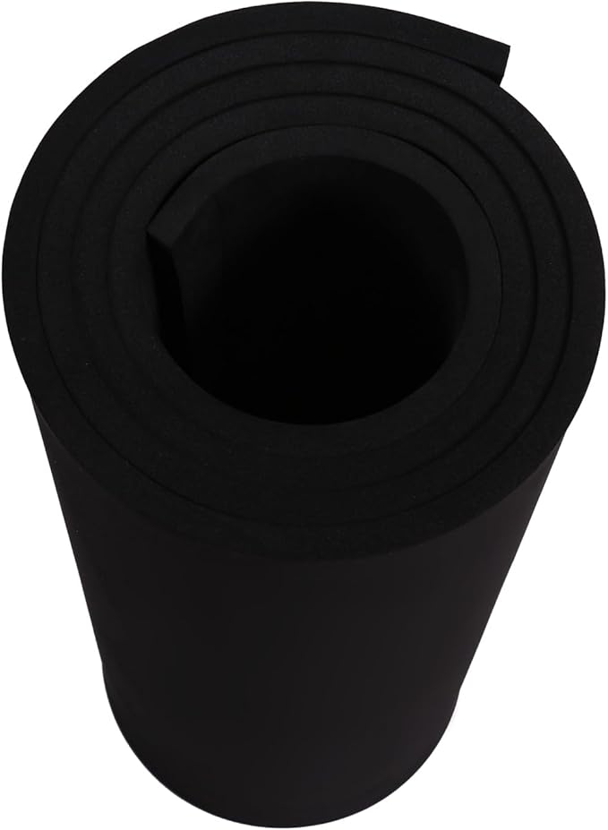 AMZQNART EVA Foam 10mm, Cosplay Foam Roll 16 x 59in (6.5sqft) Black, Suitable for Foam Cosplay Modeling, DIY Projects, Crafts, Ultra High Density 90 kg/m3.