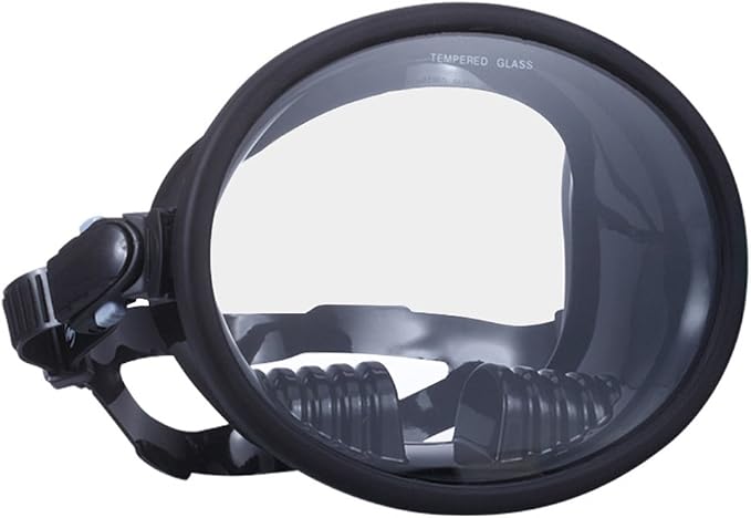 Anti Fog Snorkeling Diving Mask, Ideal for Spearfishing and Fish Eyes View, Best for Underwater Adventures (Black)