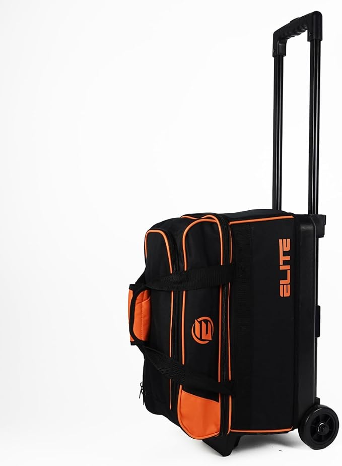 ELITE Basic Bowling Bag Double (2) Ball Roller with Rolling Wheels