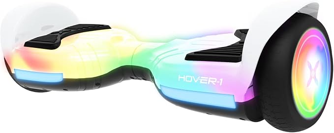Hover-1 Rocket Electric Self Balancing Scooter with 6.5” LED Light-Up Wheels, Dual 160W Motors, 7 mph Max Speed, and 3 Miles Max Range