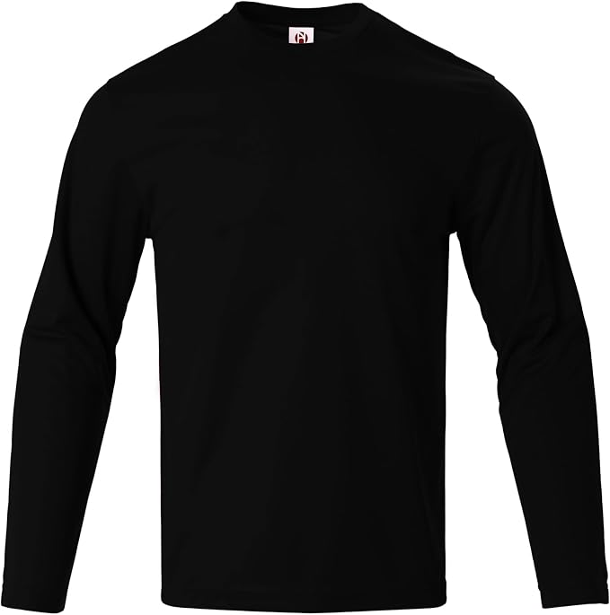 Mens Long Sleeve T-Shirts Casual Crew Neck Tee Shirt Summer Soft Running Swimming Cycling Fishing Tops