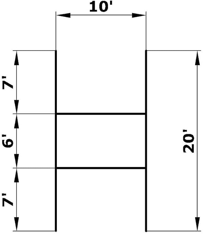 10 Pack H Frame Wire Stakes 20 x10 inch 9 Gauge Galvanized Wire -Yard Sign Stakes Fit for 4mm, 5mm Corrugated Signs, Heavy Duty Metal Step Stakes