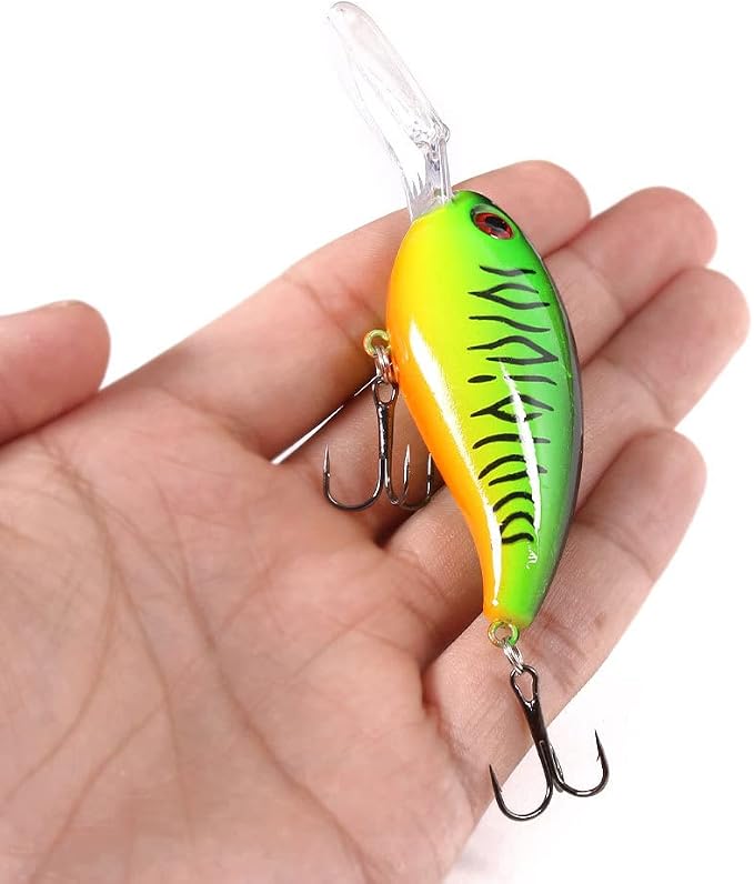 Fishing Lures Kit Mix Includes Minnow Popper Crankbait and Fish Hook for Fishing Saltwater Freshwater Trout Bass Salmon