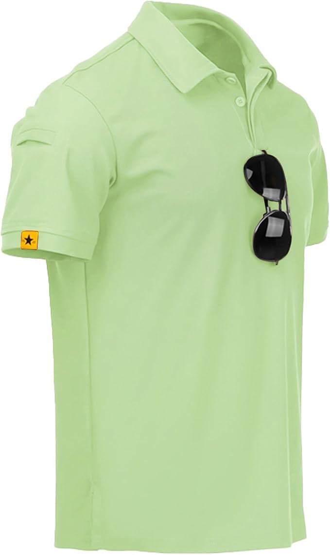 ZITY Mens Polo Shirt Short Sleeve Sports Tactical T-Shirt Athletic Golf Polos Daily Casual Stylish Collared Shirts for Men