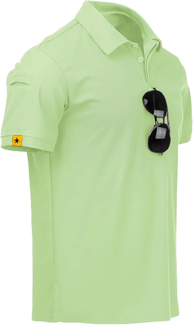 ZITY Mens Polo Shirt Short Sleeve Sports Tactical T-Shirt Athletic Golf Polos Daily Casual Stylish Collared Shirts for Men