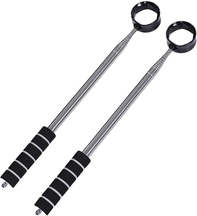 Golf Ball Retriever, 8.5ft Telescopic Stainless Steel Lightweight Golf Ball Grabber, Club Scooper with Anti Slip Handle for Water Hazards and Course Use