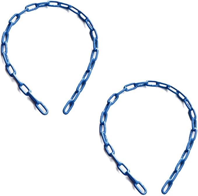 Swing Chains (2) Fully Coated for Swing Set with 4 Free Quick Links Anti-Rust Iron Link Chains Playground Kids Tree Swing Seat Accessories and Replacement Support 660 Lb (Blue)