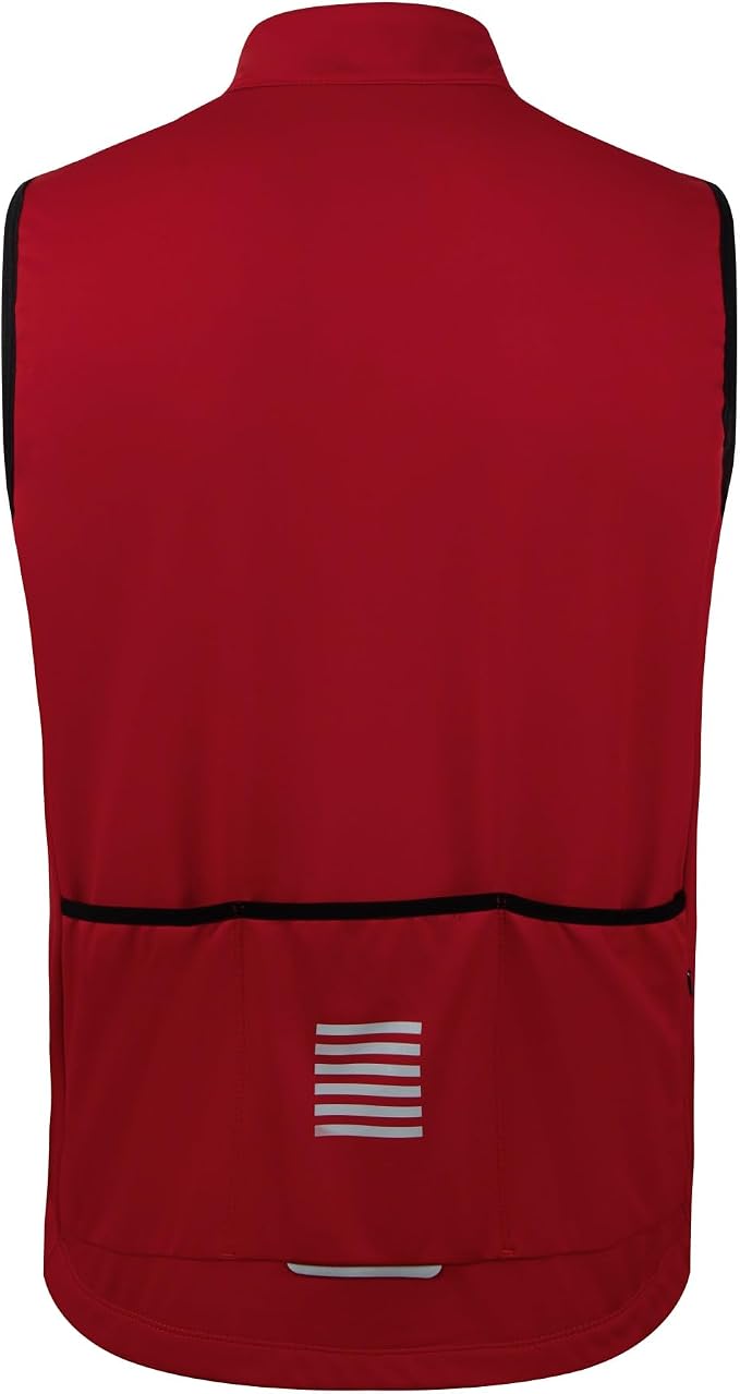 Men's Thermal Fleece Cycling Vest Windproof Waterproof Outerwear Cycling Jersey Bike Gilet Sleeveless Bicycle Jacket