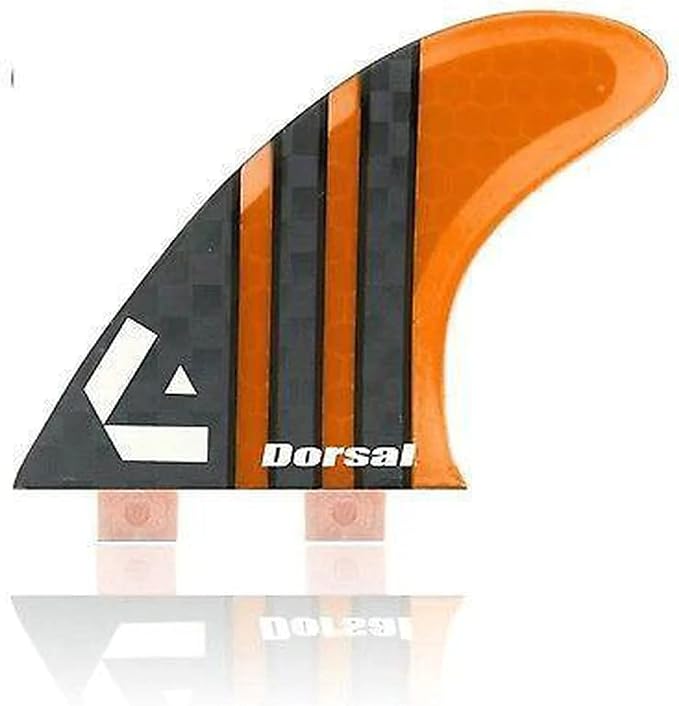 DORSAL Surfboard Fins Thruster 3 Set FCS Compatible with Carbon Honeycomb Hexcore