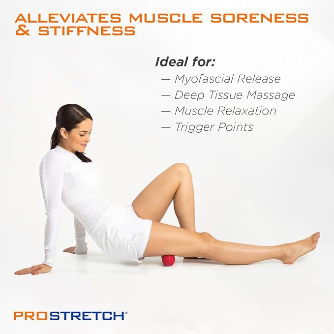 ProStretch Peanut Massage Ball Roller, Acupoint Lacrosse Ball for Deep Tissue Massage and Myofascial Trigger Point Release