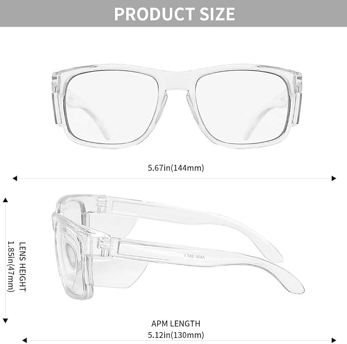 Z87Anti-Fog Photochromic Blue Light Blocking Safety GlassesUV400 Impact Resistant Protective Eyewear, for Men Women