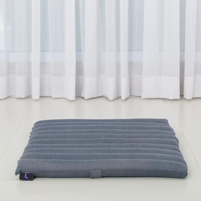 Leewadee Meditation Cushion Set – 1 Small Zafu Yoga Pillow and 1 Small Roll-Up Zabuton Mat Filled with Kapok