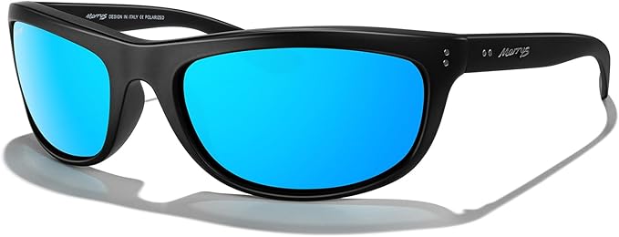 MERRY'S Wrap Around Sport Polarized Sunglasses for Men Women Driving Fishing UV400 Protection