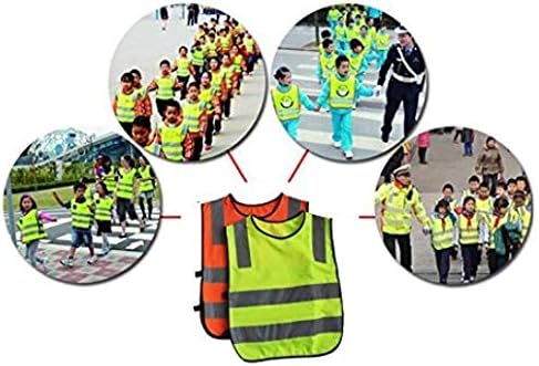 AIEOE Kids High Visibility Safety Vest Reflective Running Lightweight Traffic Walking Breathable Construction Vest