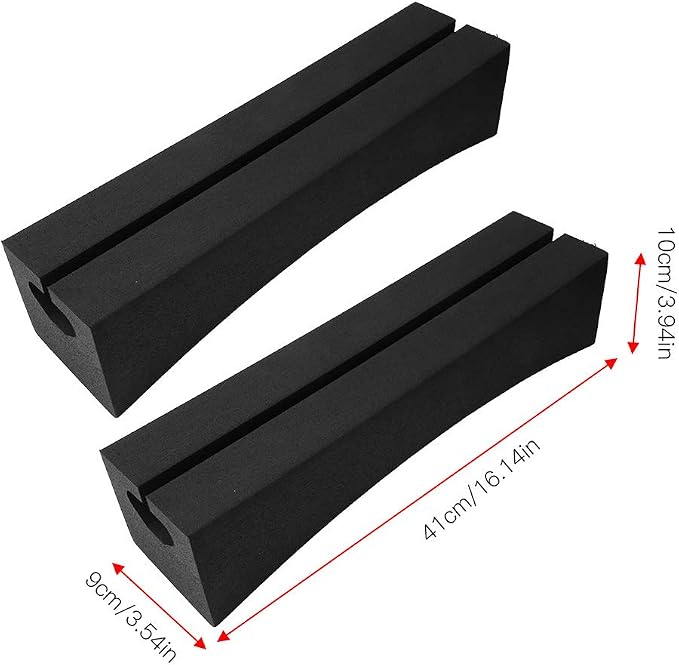 Universal EVA Car Roof Racks, 15.94 inch, Soft Crossbars for Surfboard, Kayak, Black, Set of 2