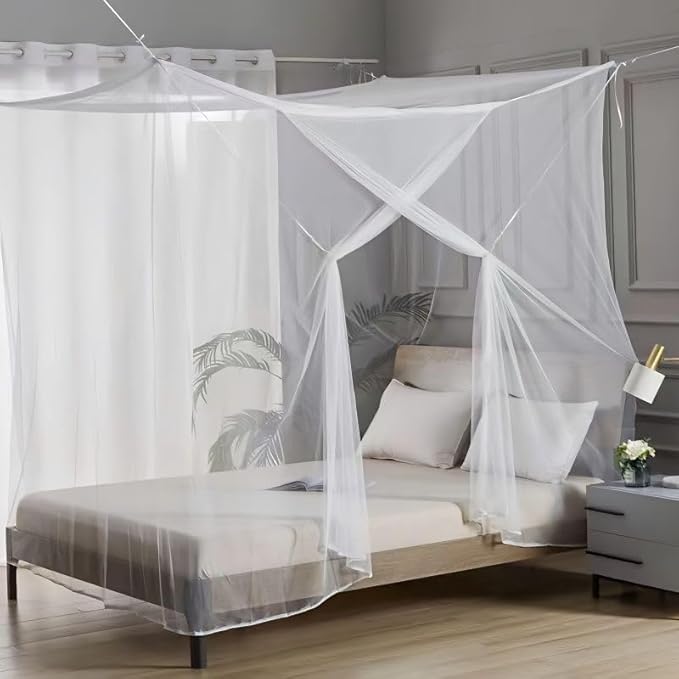 Camping Mosquito Net 6.5'x6.5' Largesize Black Outdoor | One-opening 79"x79"x71", Bottom Fixing Strap, Insect Netting Mesh, w/ Carrying Bag for Camping, Picnic, Patio, Trips