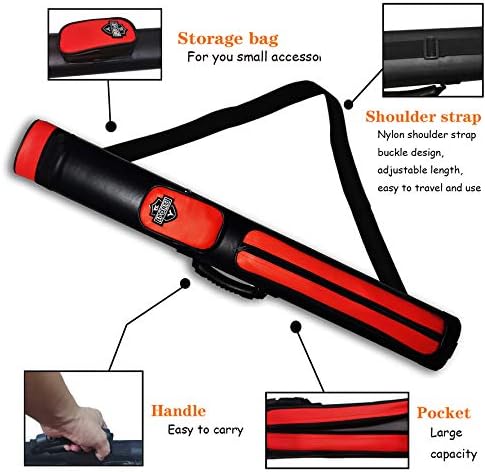 2x2 Hard cue case Oval Pool Cue Billiard Stick Carrying Case