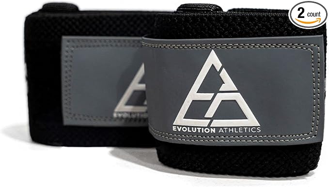 Evolution Athletics Sport Lifting Wraps and Straps for Weightlifting, Powerlifting, Strength Training