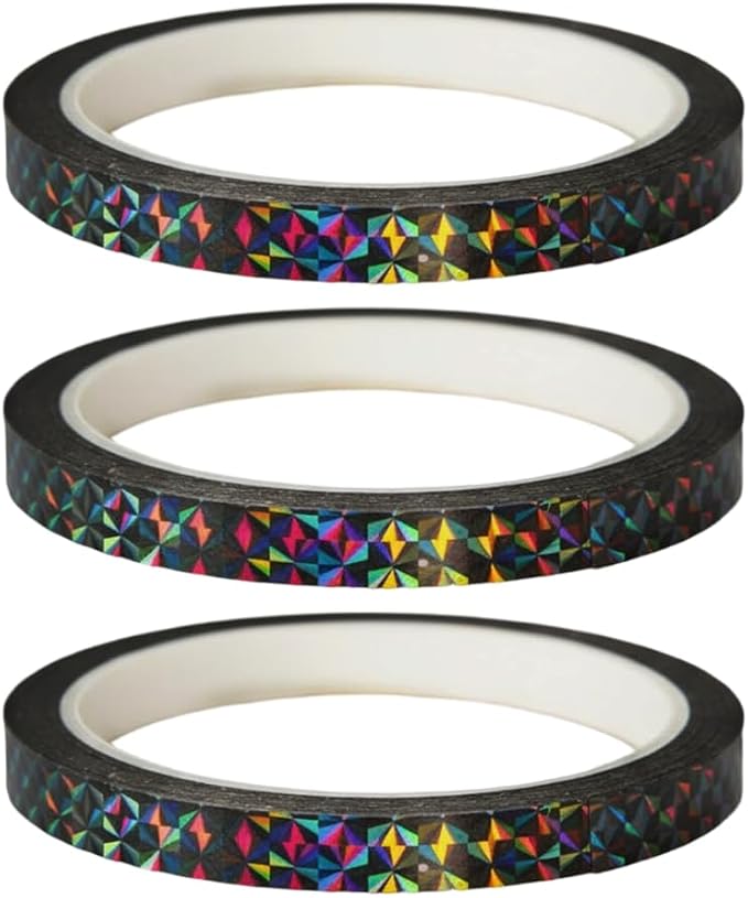 Fishing Lure Tape, 3 Rolls Reflective Fish Scales Film Adhesive Fishing Hard Lures Sticker for Freshwater Saltwater（3 * 50M）