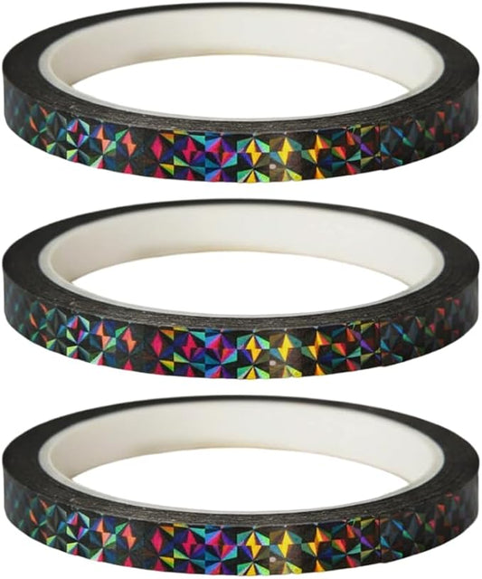 Fishing Lure Tape, 3 Rolls Reflective Fish Scales Film Adhesive Fishing Hard Lures Sticker for Freshwater Saltwater（3 * 50M）