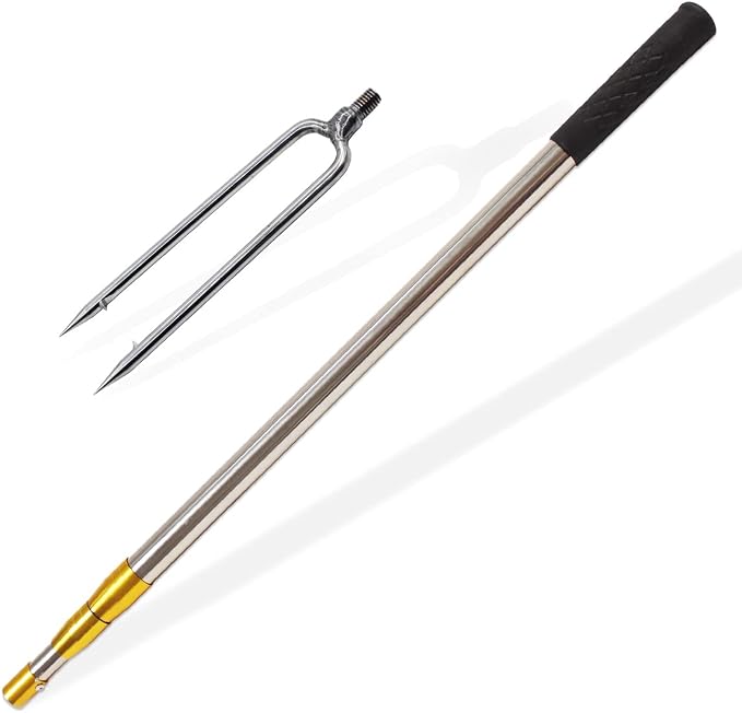 Dutiplus Telescopic Fish Gaff with 1~5 Teeth Assorted harpoons Barbed, Sea and Ice Fishing Spear Gig for Hunting Fish Frog Mole