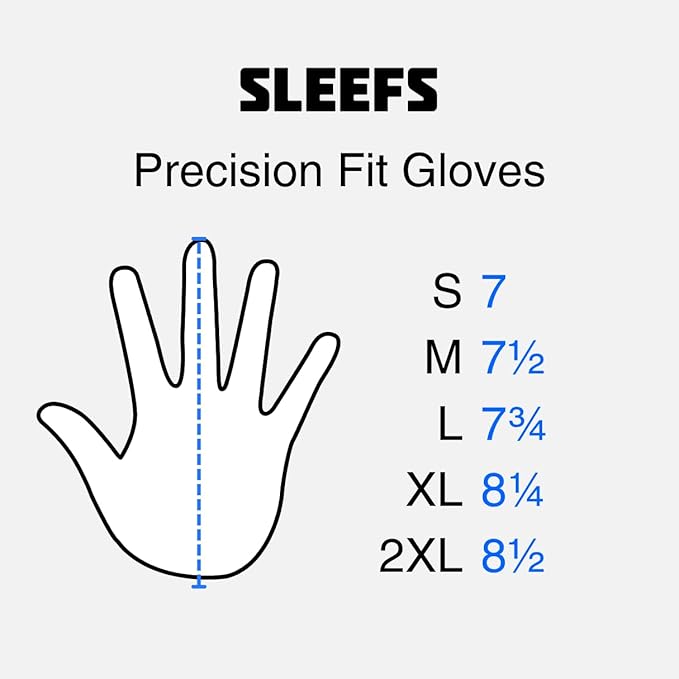 SLEEFS Football Receiver Gloves [1 Pair] - No Slip, Crazy Sticky Silicone Grip - Youth and Adult Sizes