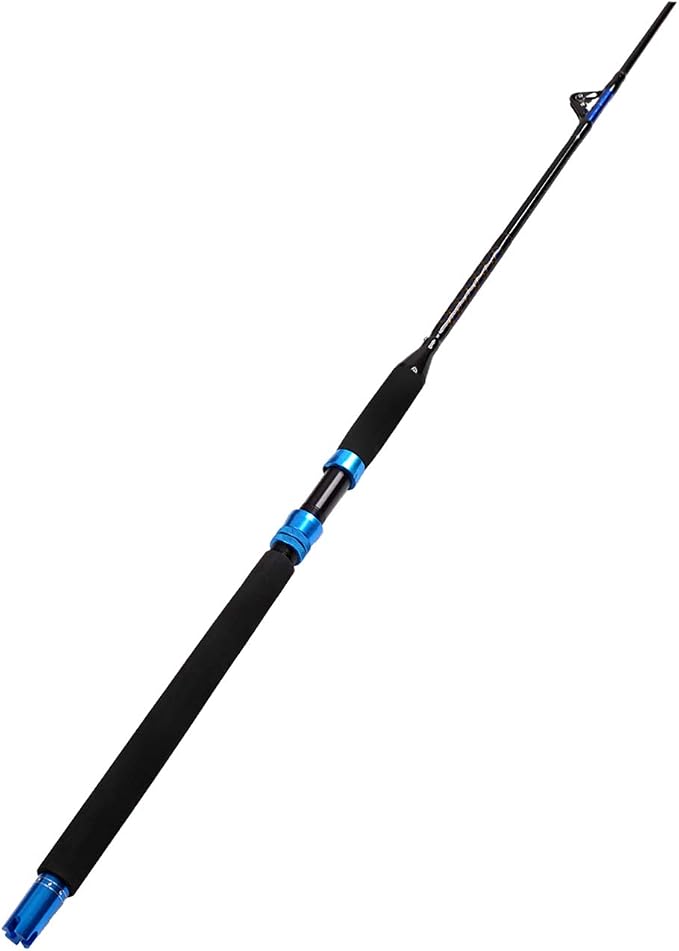 Fiblink 1-Piece Saltwater Offshore Trolling Rod Conventional Boat Rod Carbon Fishing Pole(6 Feet, 30-50 lb/50-80 lb/80-120 lb)