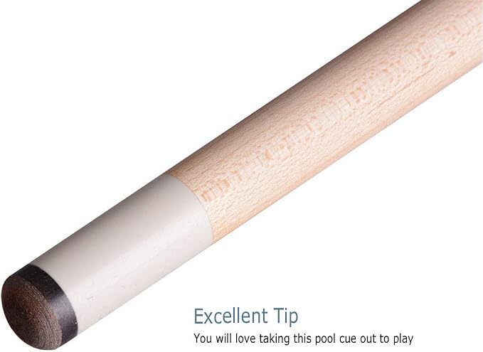 Ergonomic Design 13mm Tip 58" Maple Pool Cue Stick Kit with Hard Case